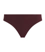 Ulla Johnson Burgundy Dani Mid-Rise Bikini Briefs