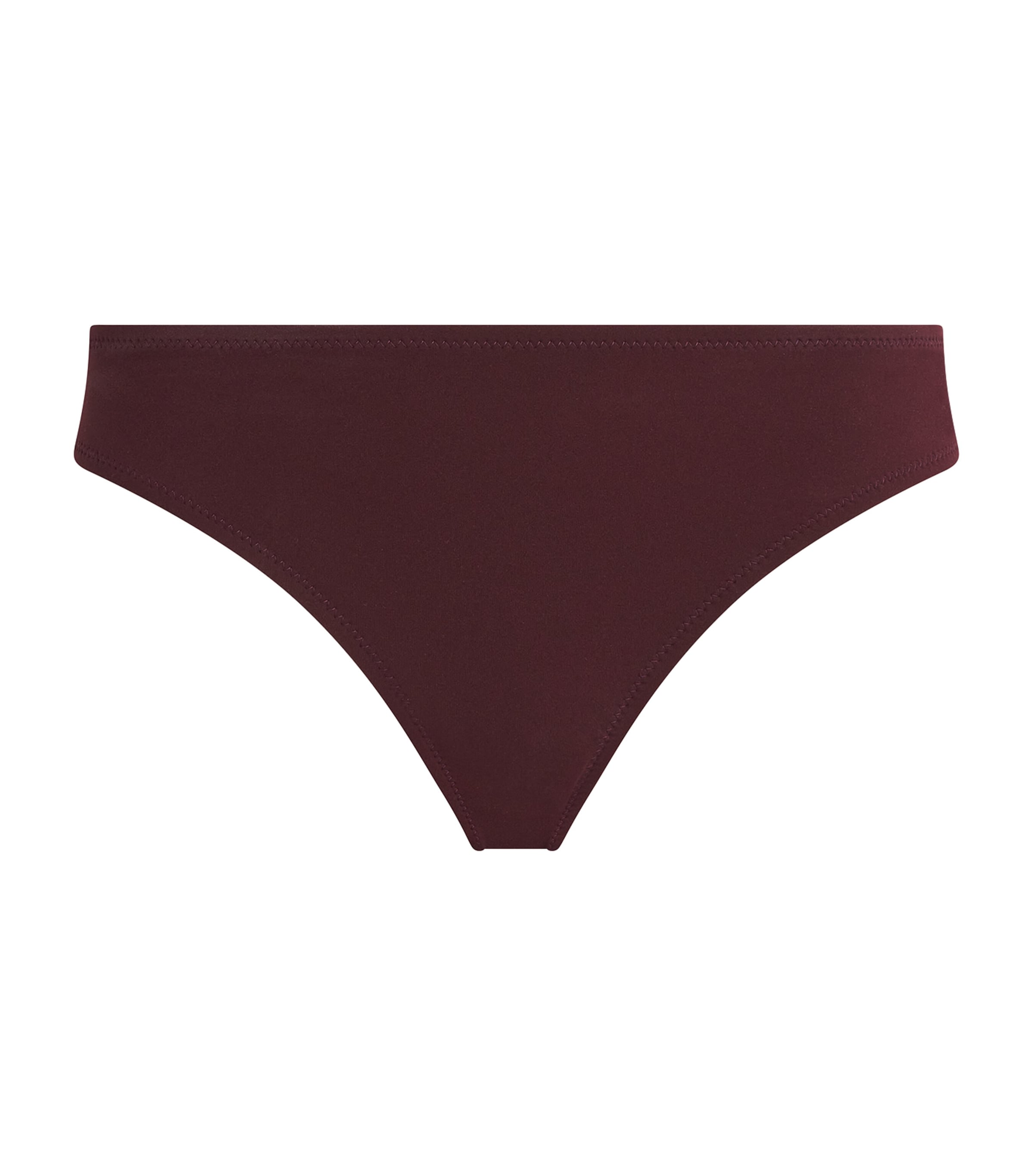 Ulla Johnson Burgundy Dani Mid-Rise Bikini Briefs