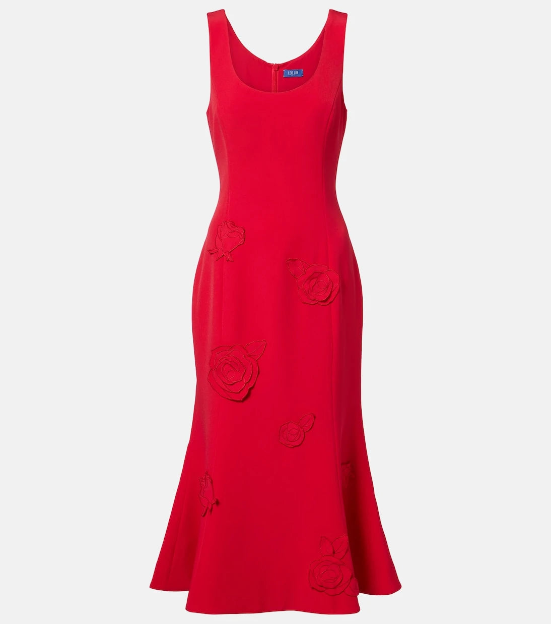Leo Lin - Emily floral-appliqué midi dress