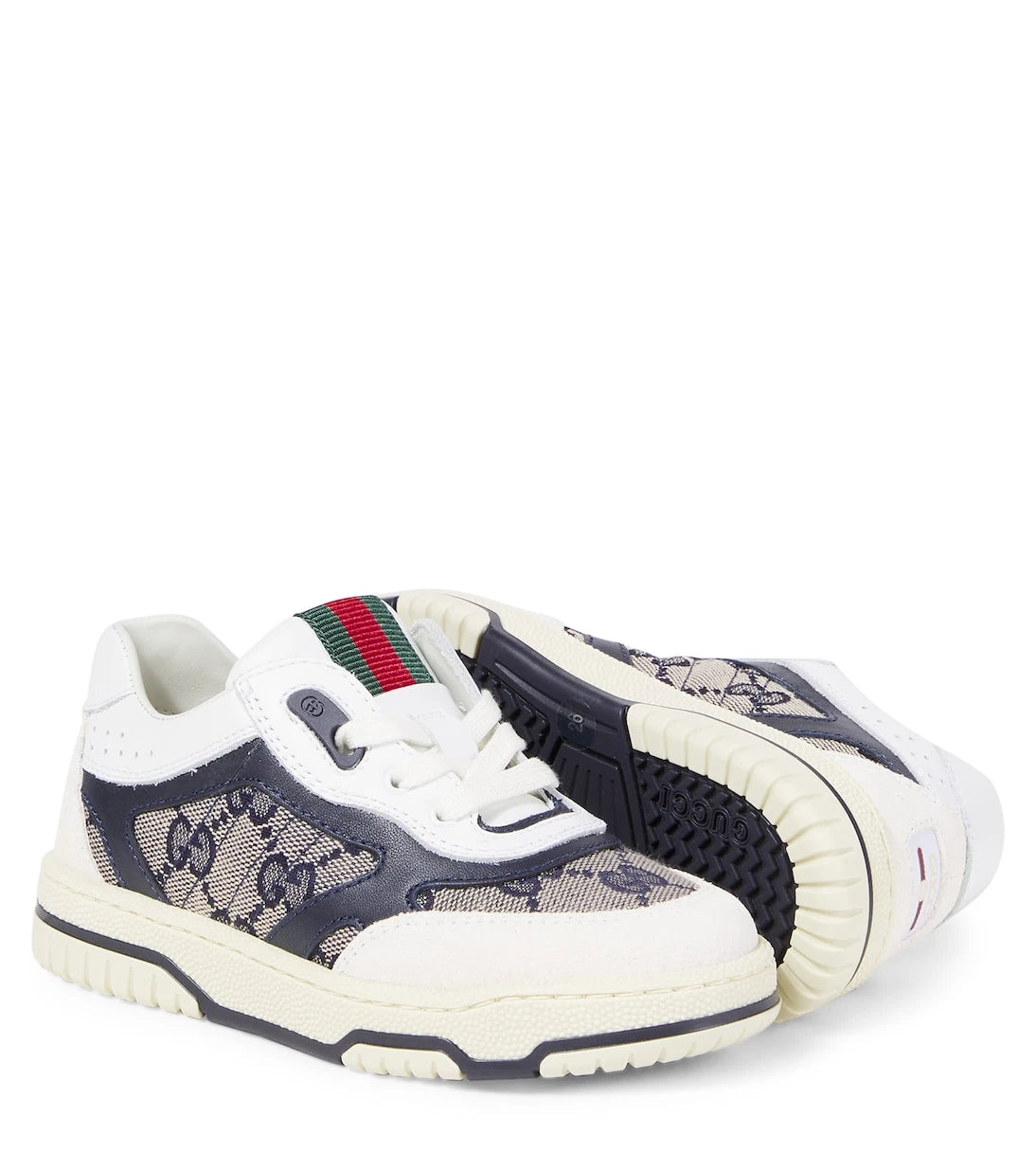 Gucci Kids - GG Canvas leather-trimmed sneakers