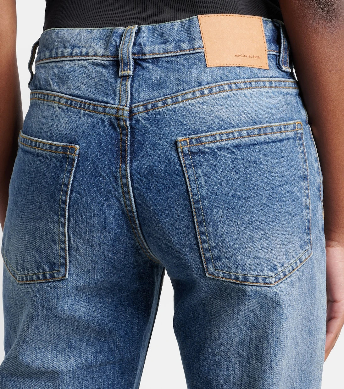 Magda Butrym - Faded capri jeans