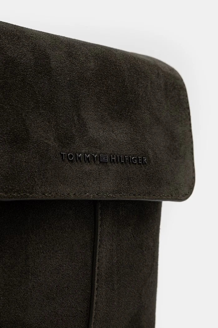Tommy Hilfiger erkek süet omuz çantası
