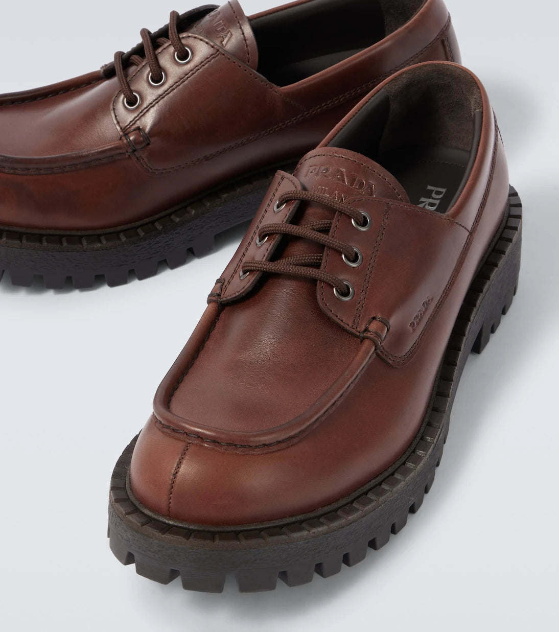 Prada - Leather loafers
