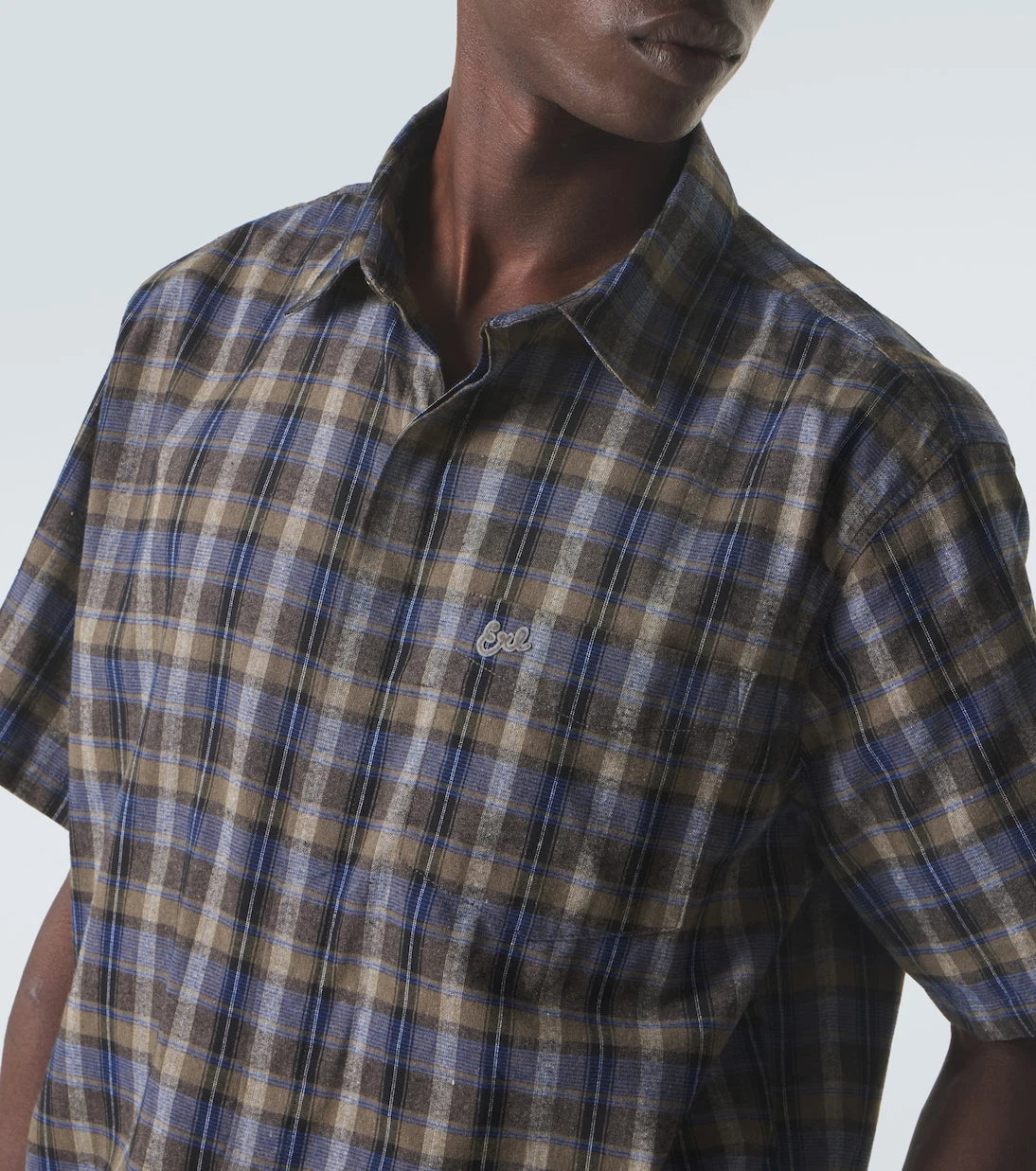 ERL - Checked cotton-blend shirt