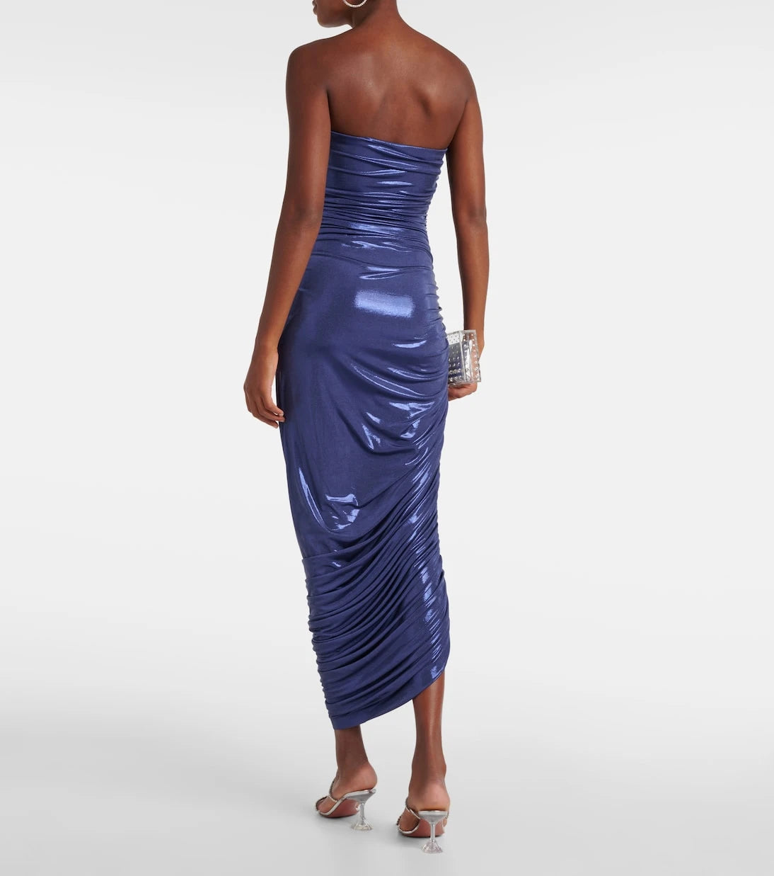 Norma Kamali - Diana ruched metallic gown