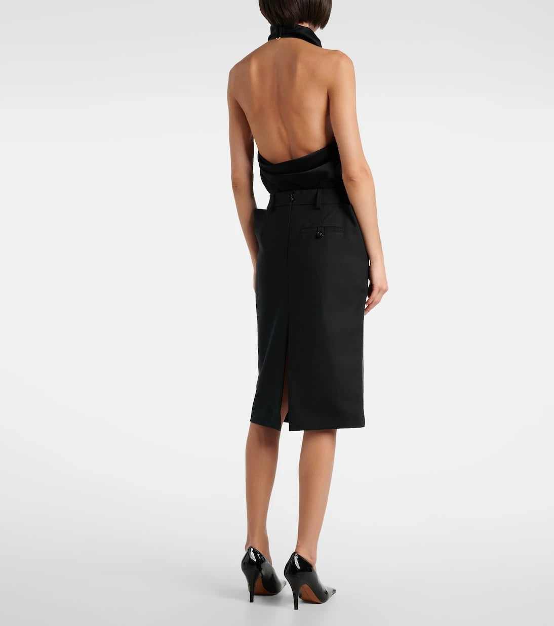 Stella McCartney - Snake-effect midi skirt