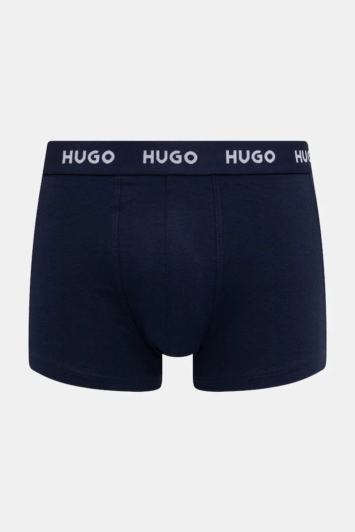 HUGO erkek pamuk elastan boxer şort TRIPLET DESIGN 3'lü set