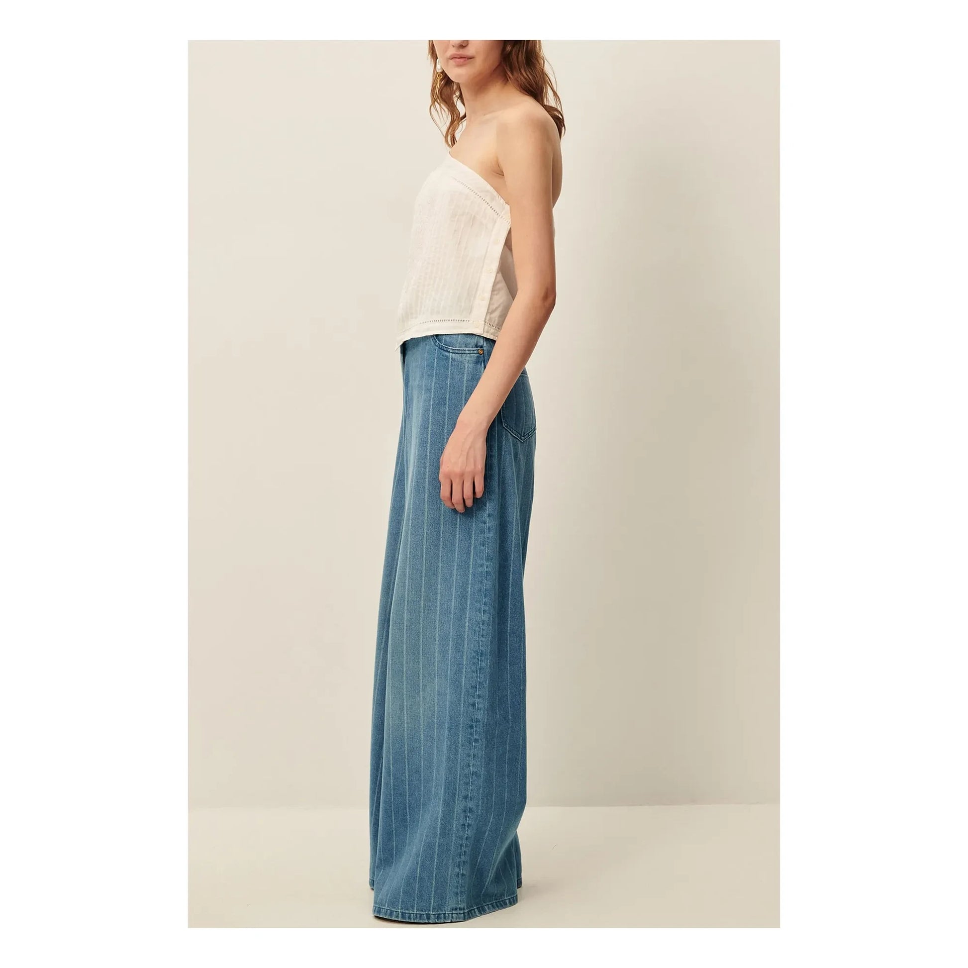 Sessùn - Dalt Cotton Stripe Jeans | Blue