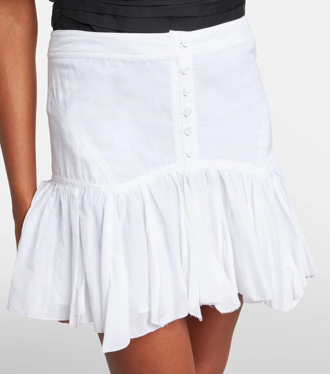 Marant Etoile - Daneen ruffled cotton-blend miniskirt