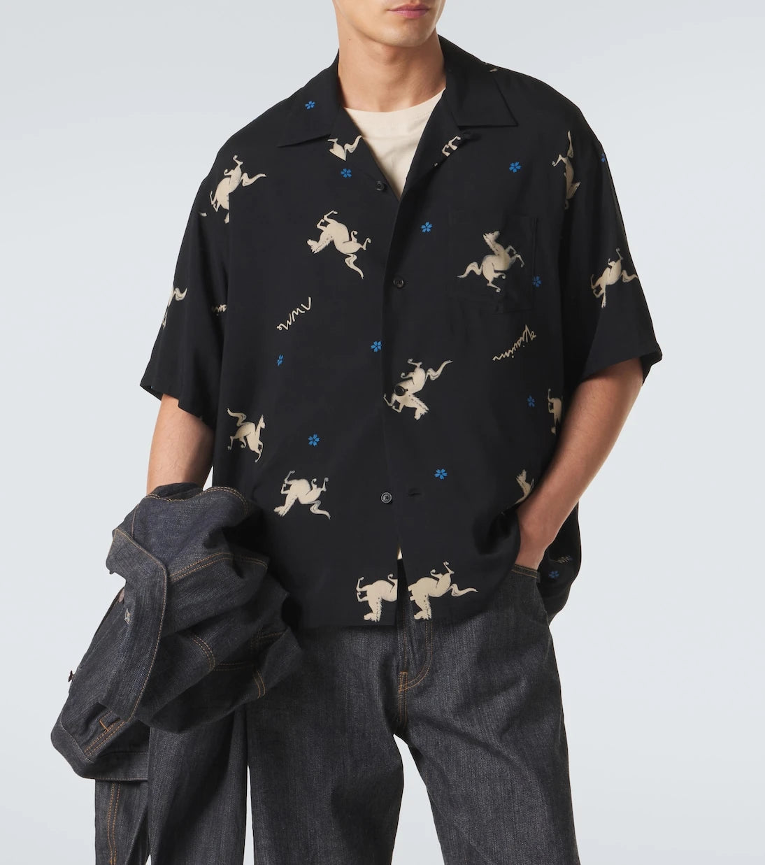 Visvim - قميص بولينج مطبوع كروسبي