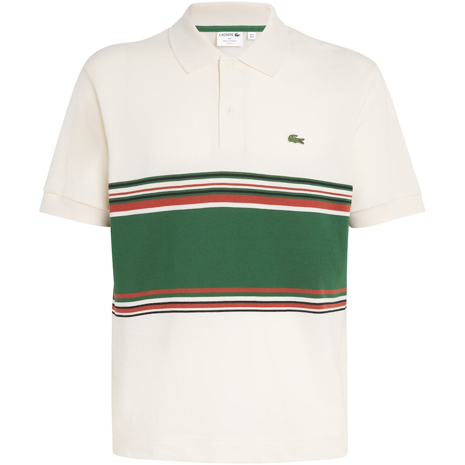 Lacoste Cotton Contrast Stripe Polo Shirt