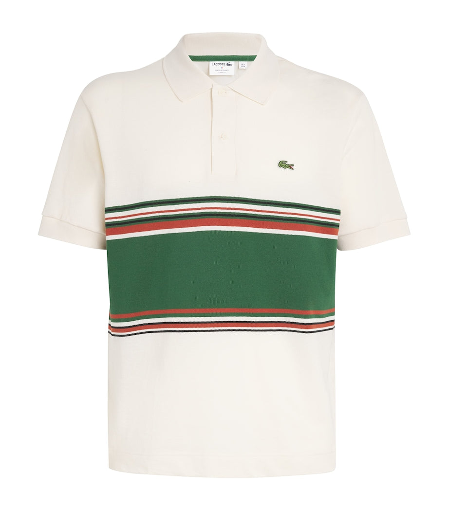 Lacoste Cotton Contrast Stripe Polo Shirt