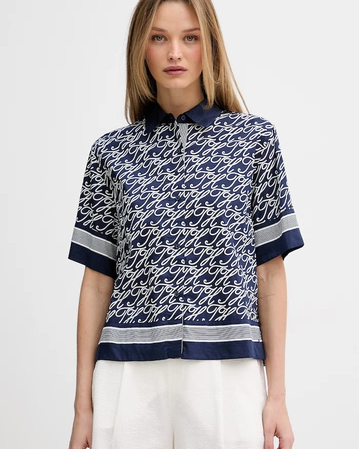 Tommy Hilfiger ipekli kadın gömleği SUMMER
