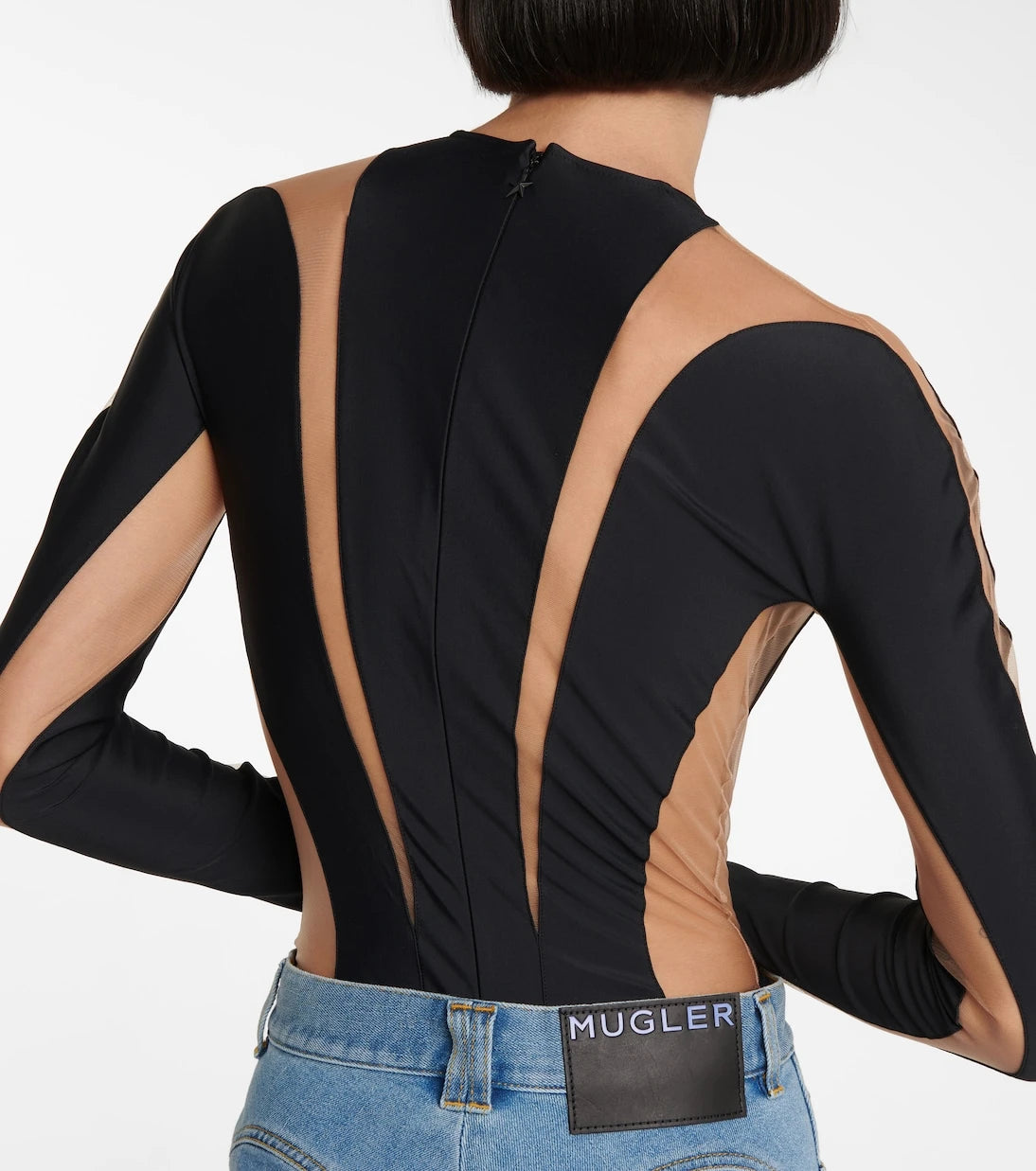 Mugler - Paneled bodysuit