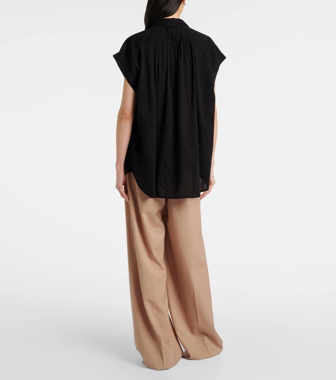 Nili Lotan - Normandy shirred cotton blouse