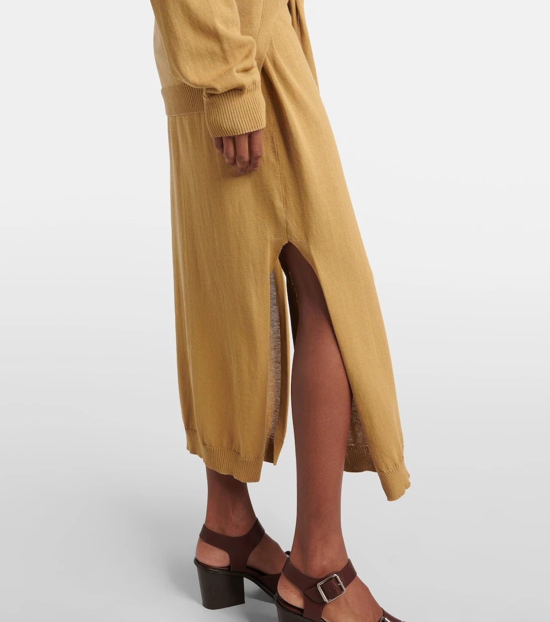 Lemaire - Trompe-l'œil cotton midi dress