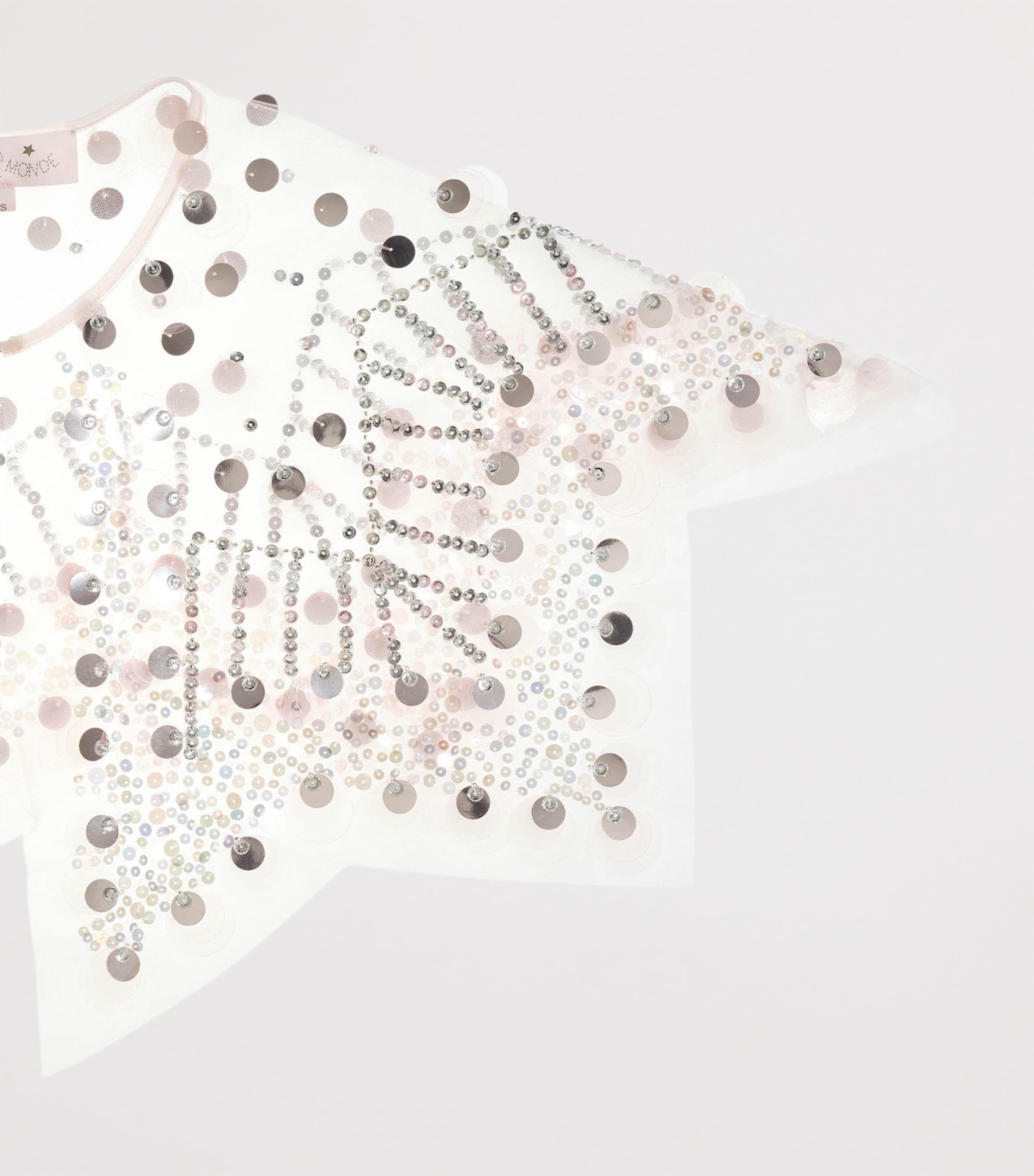 Tulle Embellished Royal Debut Cape