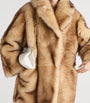 Neutral Shearling Caban Jacket