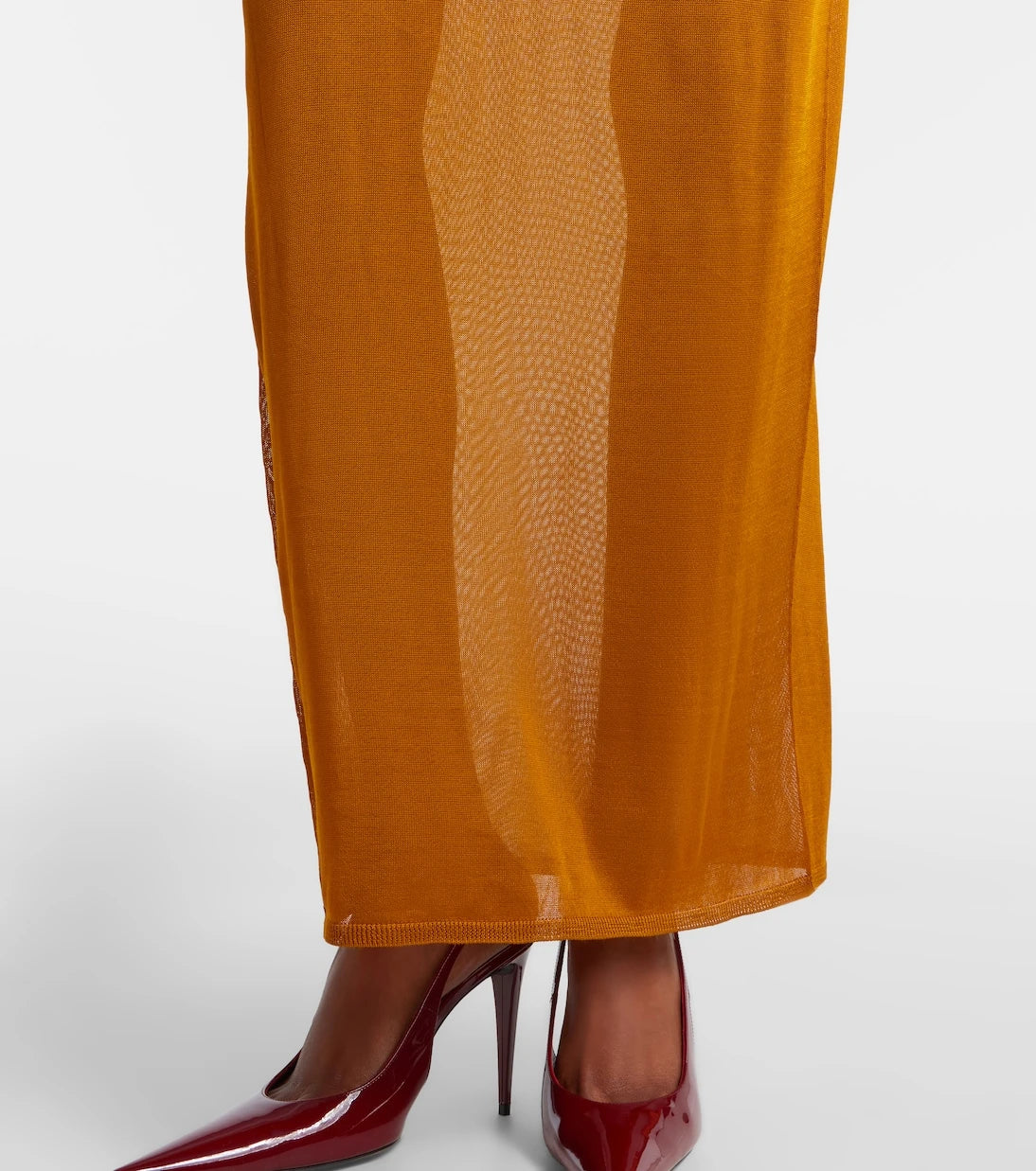 Saint Laurent - Knitted semi-sheer maxi dress