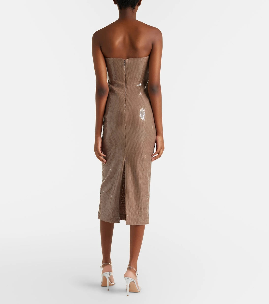 Alex Perry - Sequined strapless midi dress