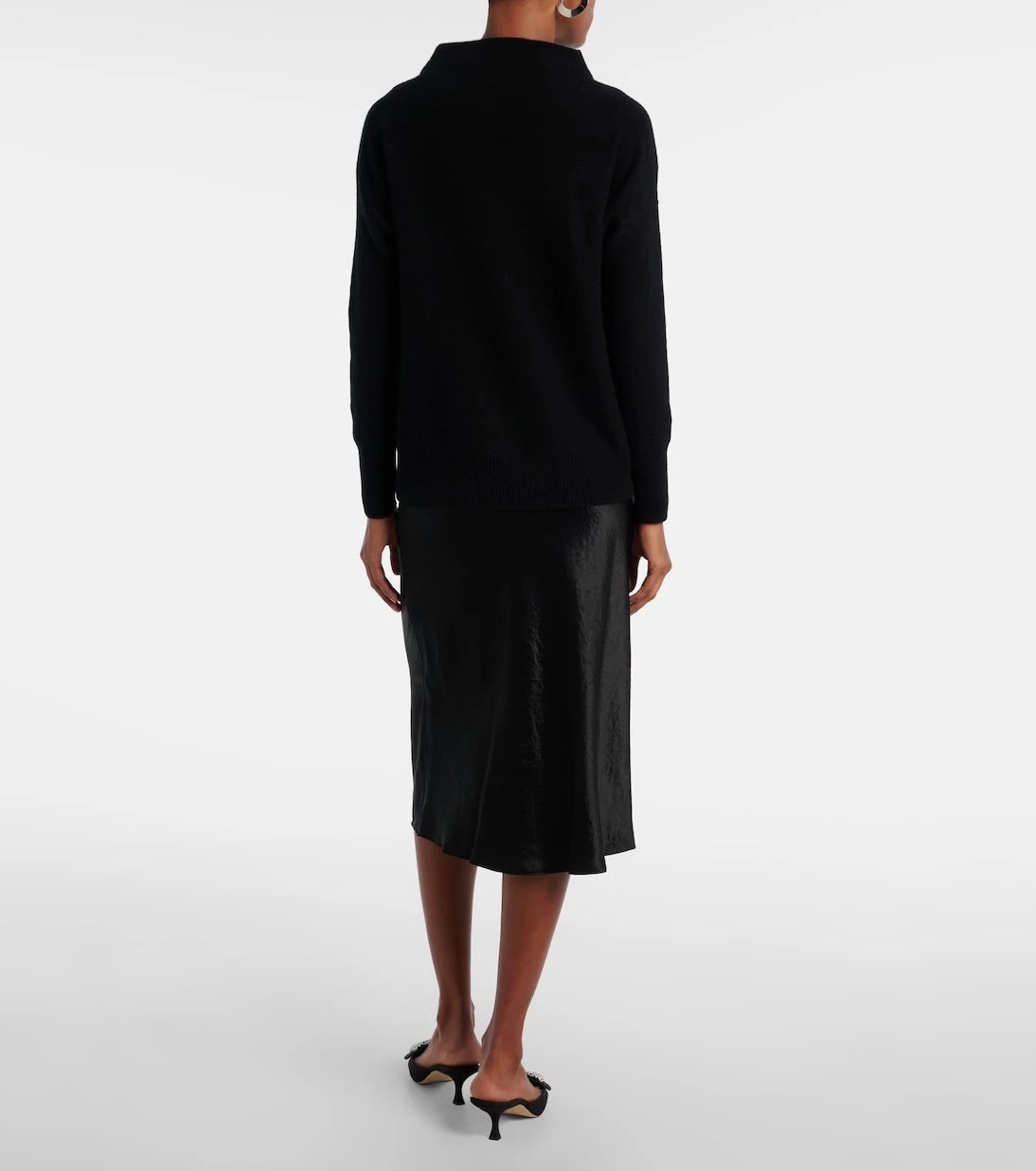 Vince - Satin slip midi skirt