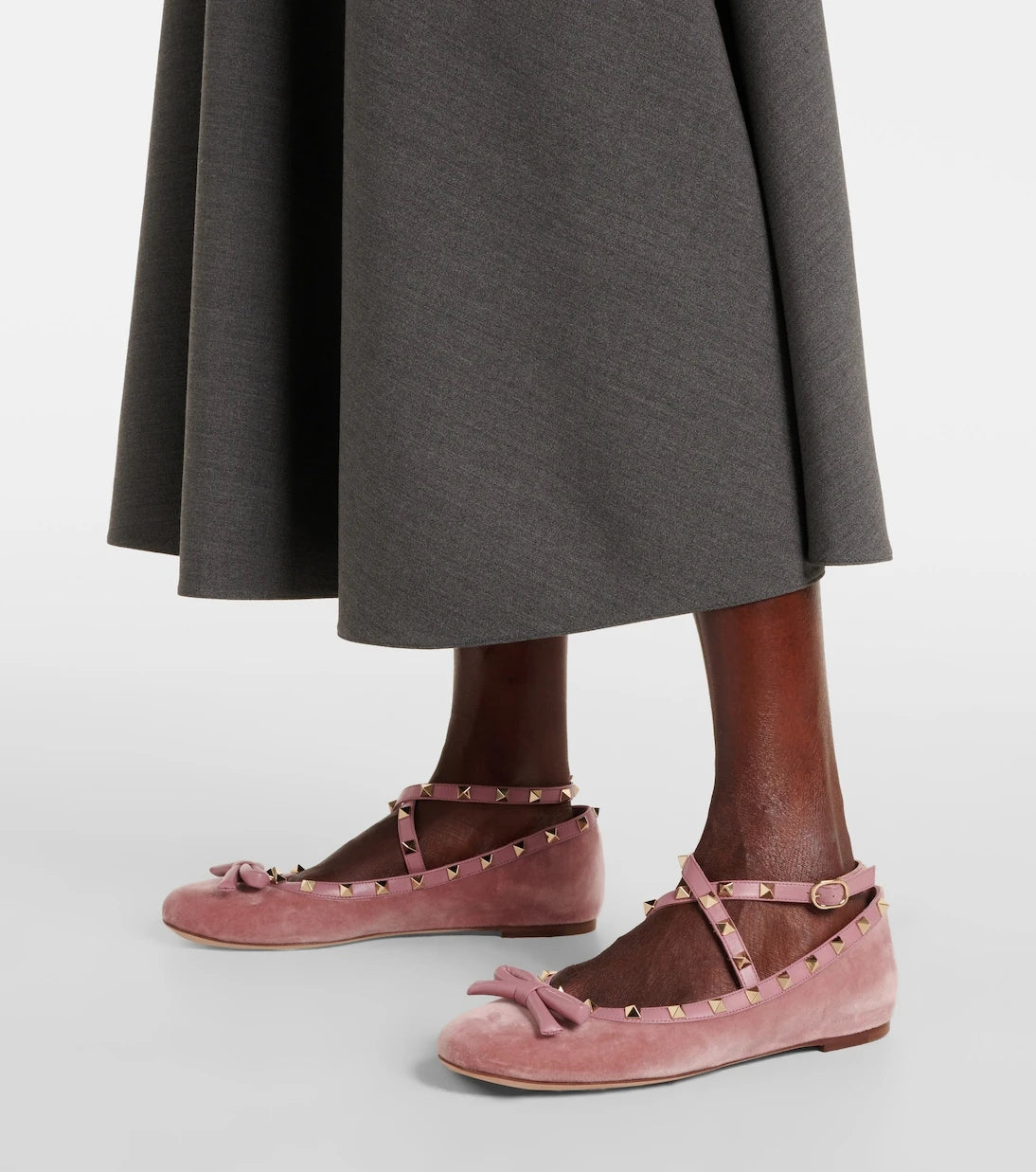 Valentino Garavani - Rockstud velvet ballet flats