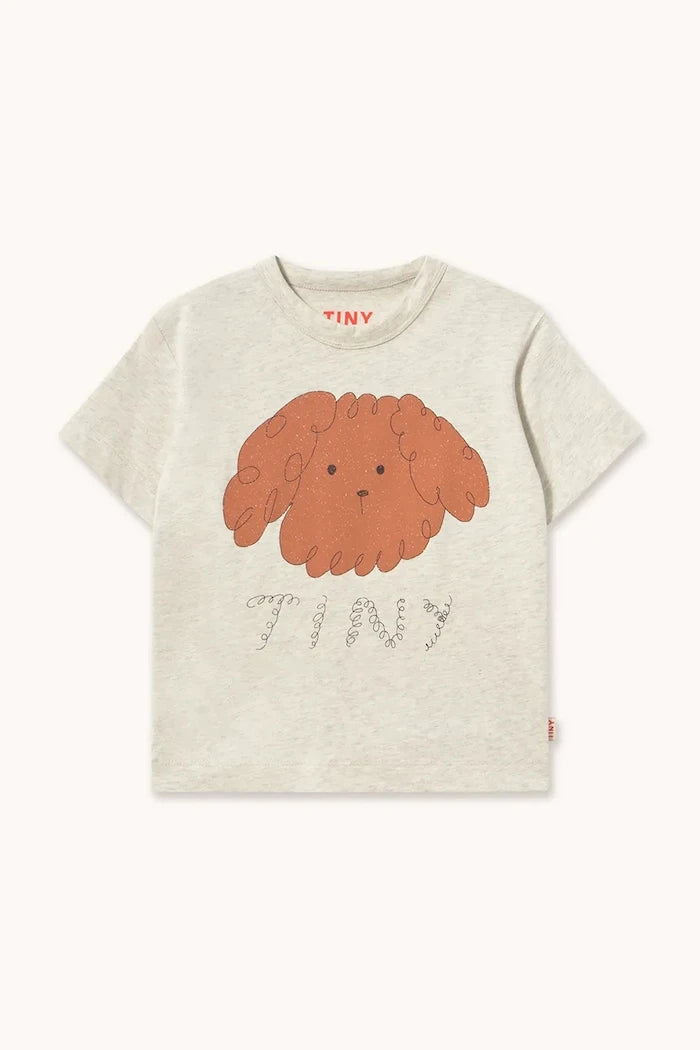 Çocuklar için pamuklu CURLY DOG GRAPHIC TEE tişört