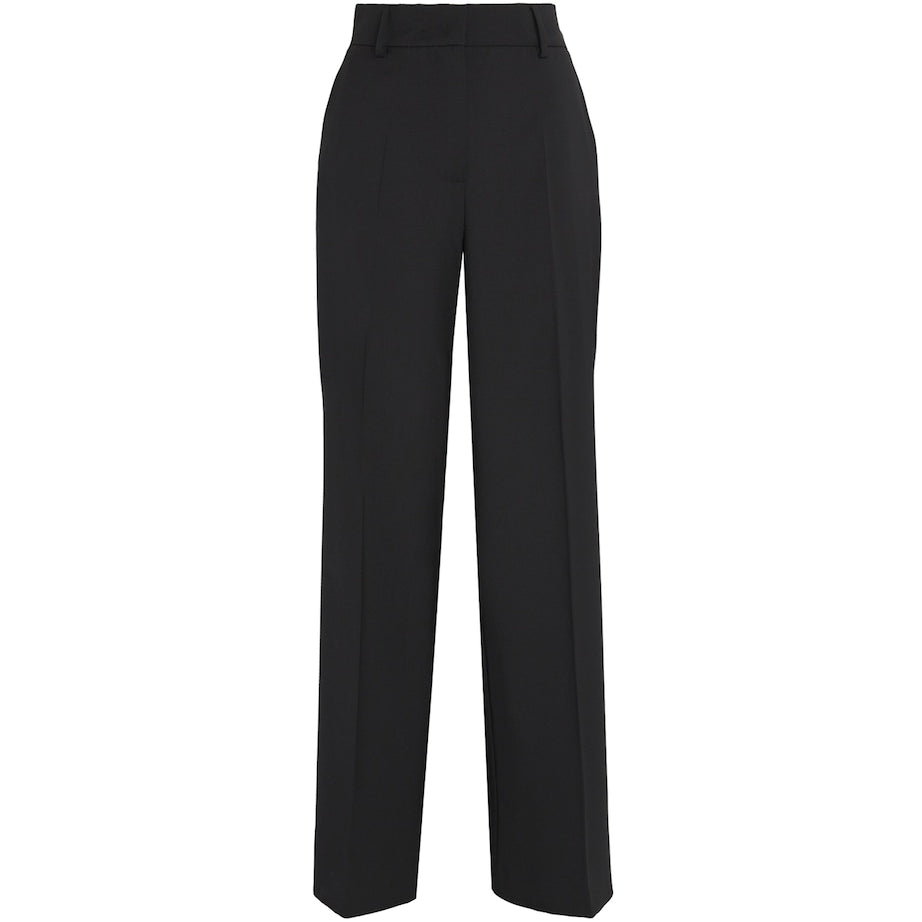 Weekend Max Mara Black Virgin Wool Wide-Leg Trousers
