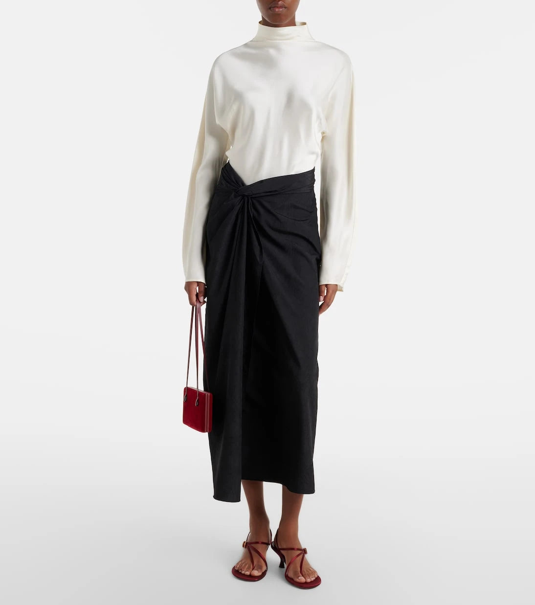 Róhe - Gathered midi skirt