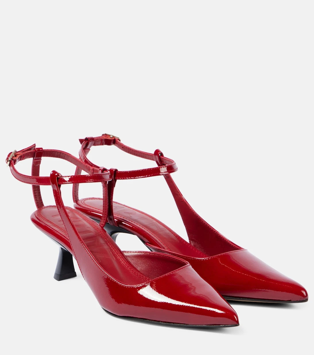 Souliers Martinez - Camelia patent leather pumps