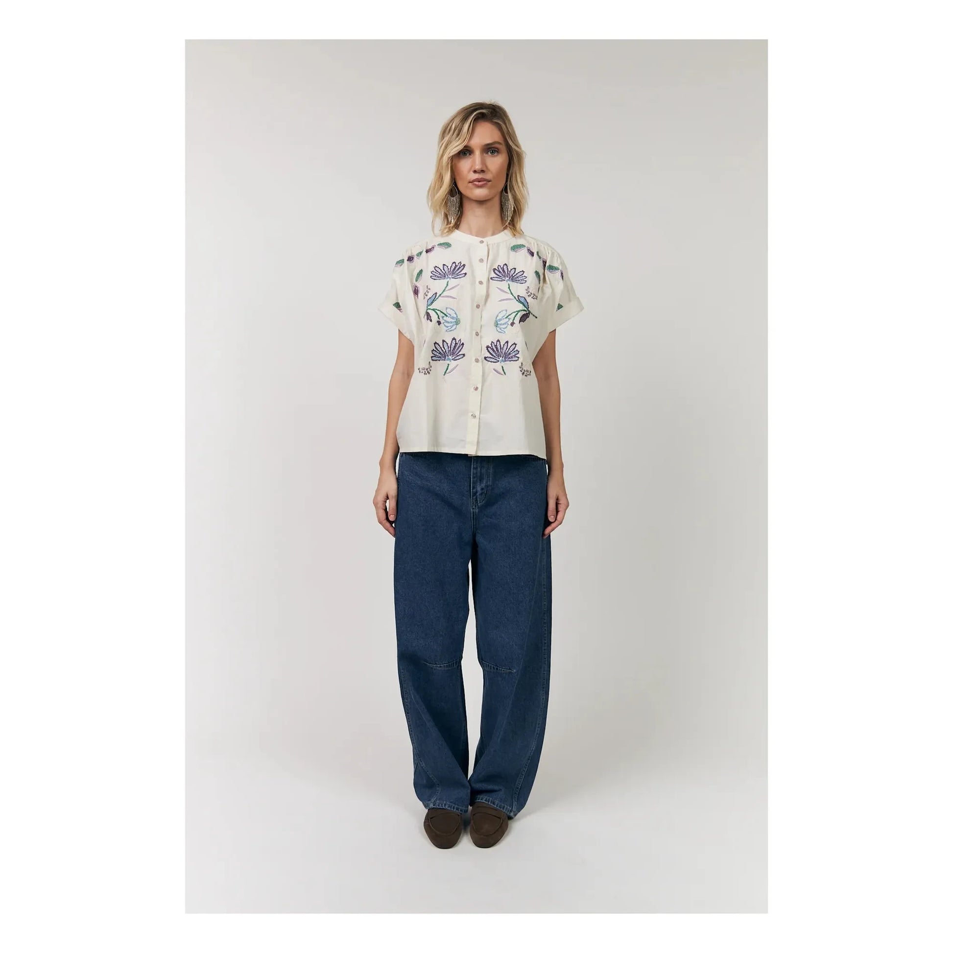 Lollys Laundry - Mya Cotton blouse | Cream