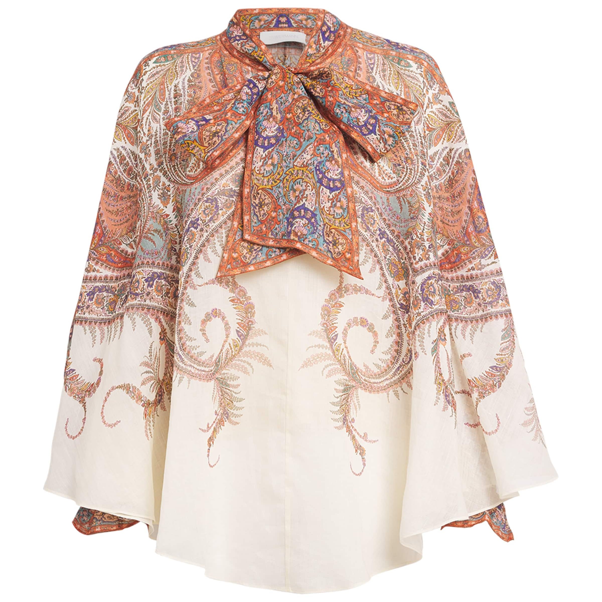Ivory Ramie Paisley Rhiannon Blouse