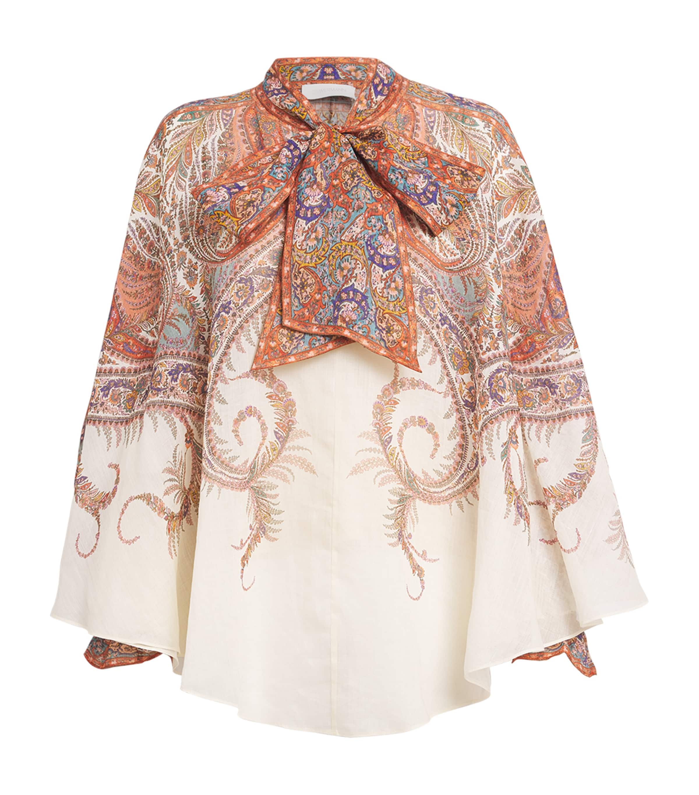 Ivory Ramie Paisley Rhiannon Blouse