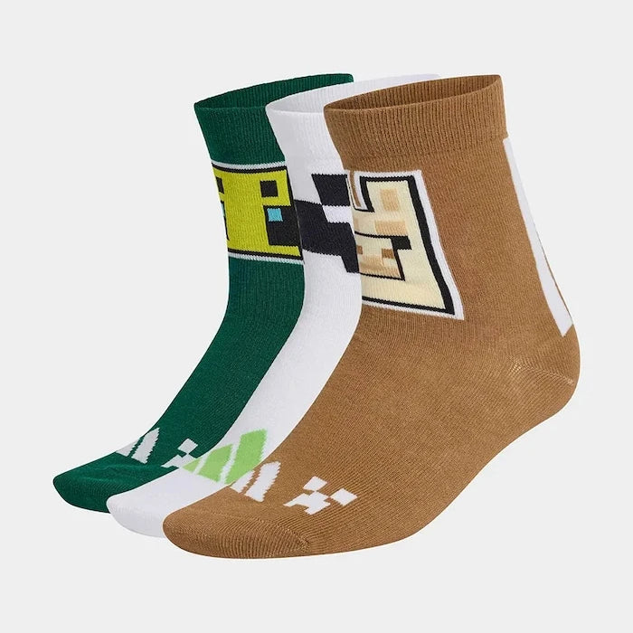 Детски чорапи с памук adidas Performance MINECRAFT (3 чифта)