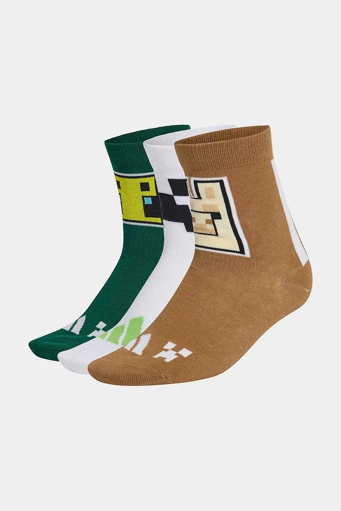 Детски чорапи с памук adidas Performance MINECRAFT (3 чифта)