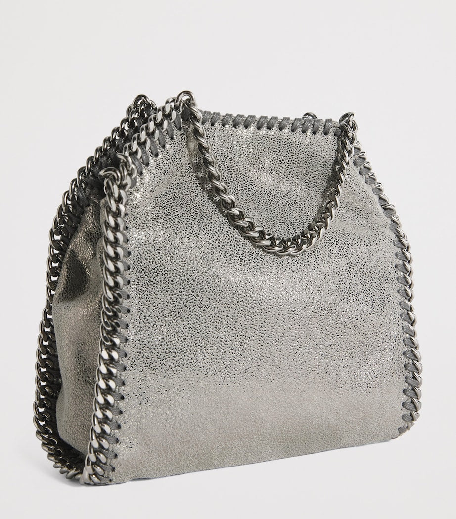 Stella McCartney Grey Tiny Metallic Falabella Tote Bag