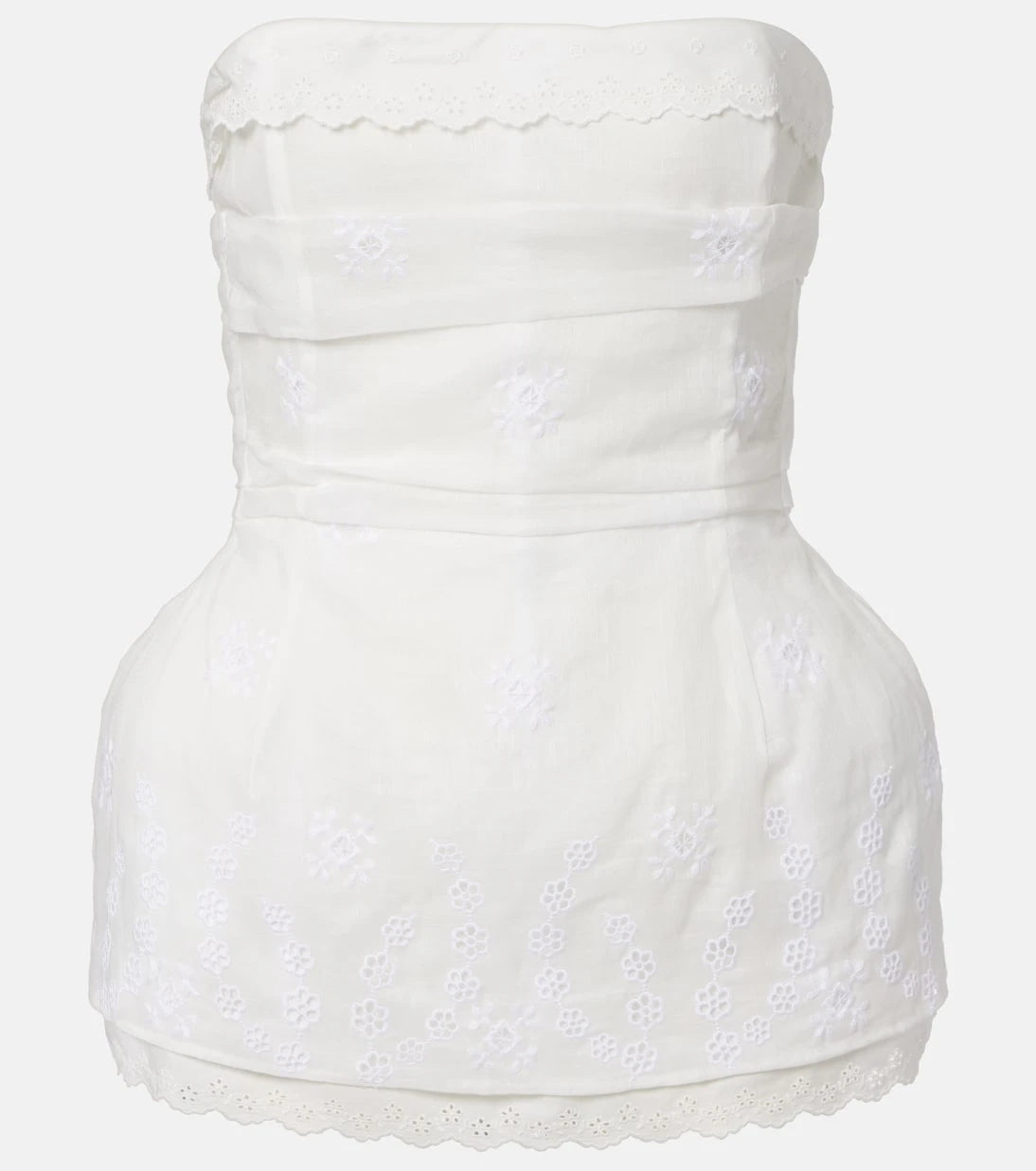 Magda Butrym - Scalloped cotton-blend bandeau top