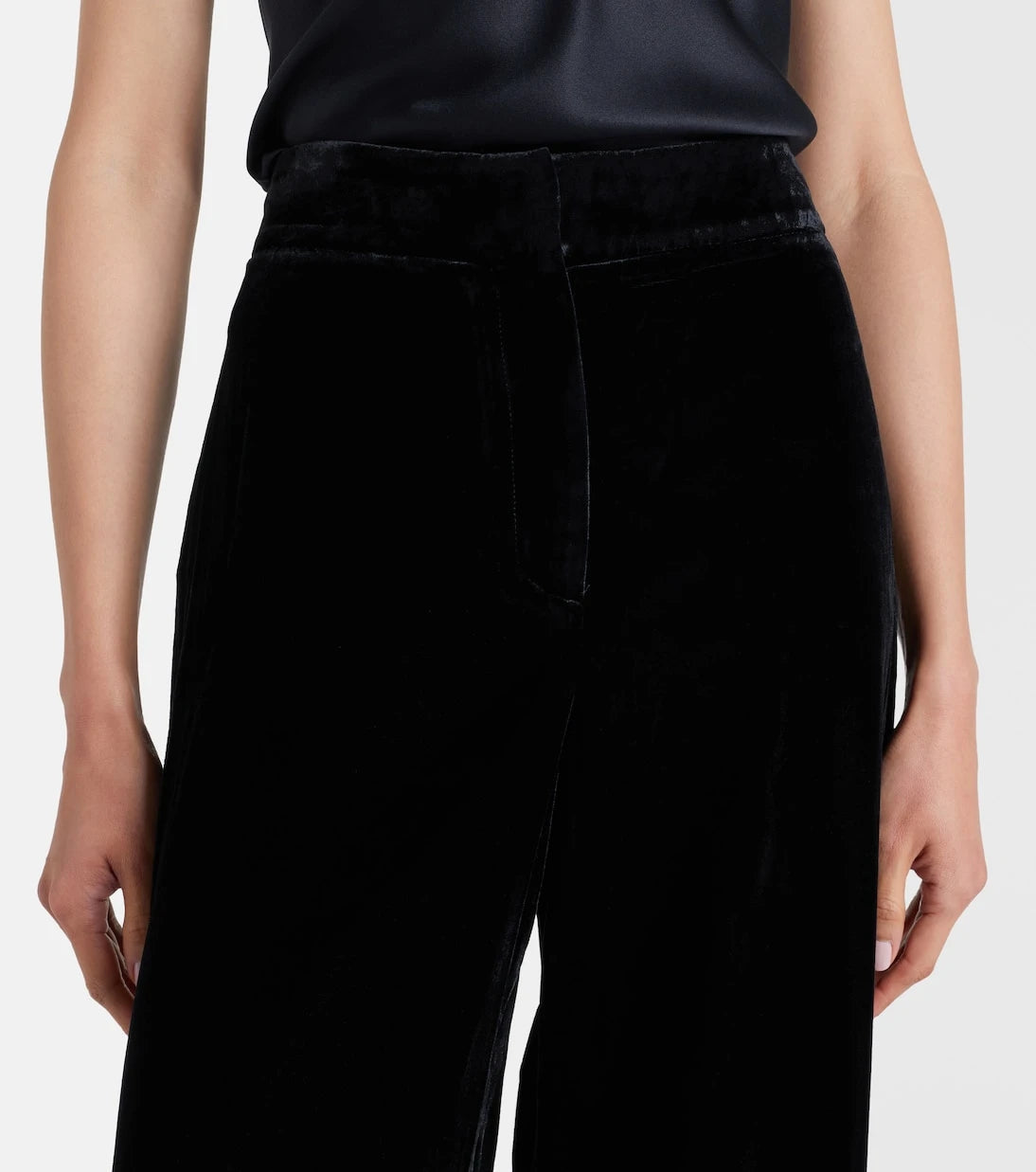 Veronica Beard - Alex high-rise velvet wide-leg pants