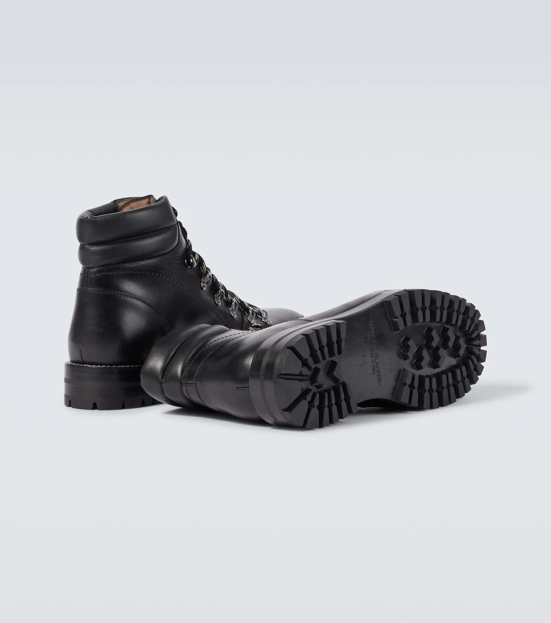 Manolo Blahnik - Janka leather lace-up boots