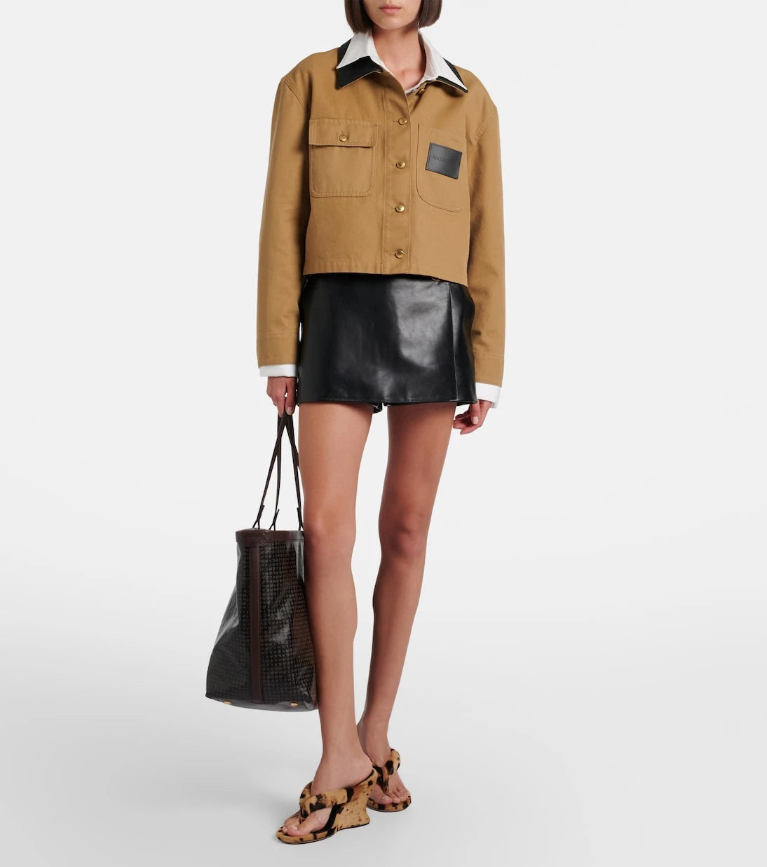 Balenciaga - Leather skort