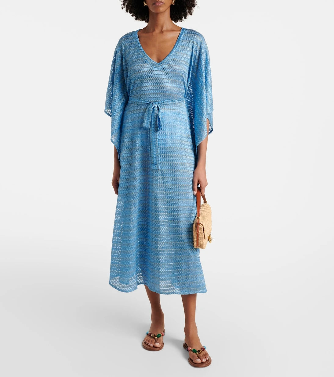 Melissa Odabash - June chevron lamé kaftan