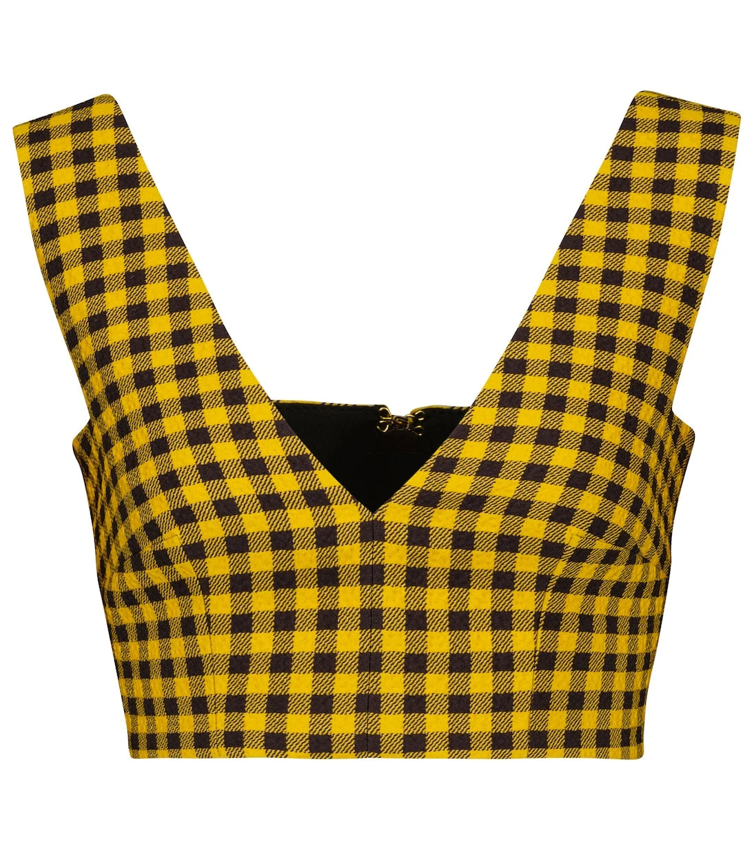Emilia Wickstead - Joice gingham cloque crop top