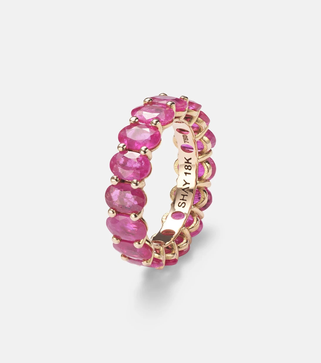 Shay Jewelry - 18kt gold eternity ring with rubies