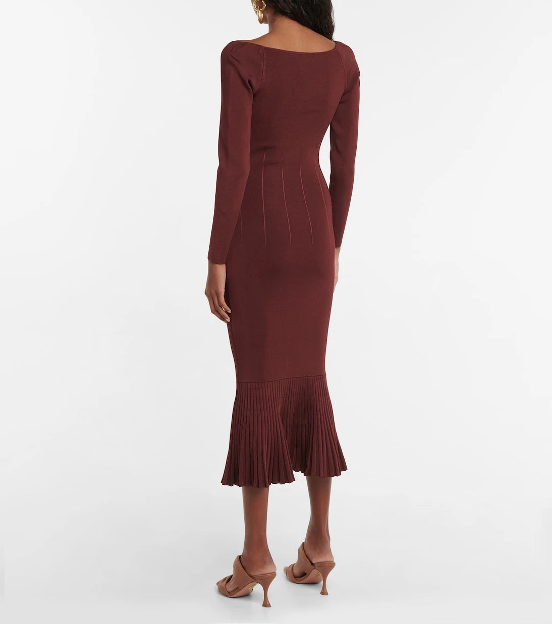 Galvan - Atalanta ribbed-knit midi dress