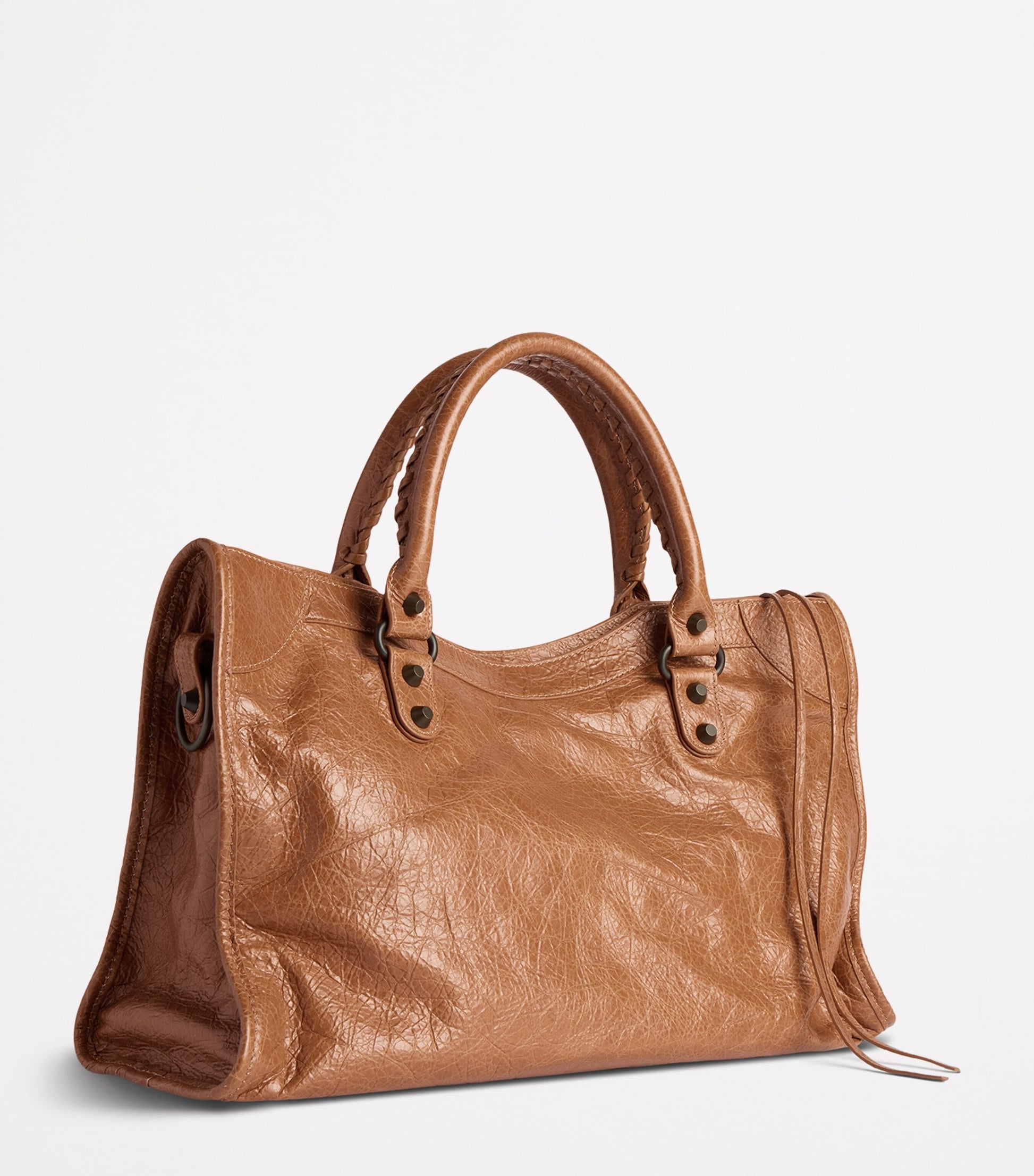 Balenciaga Brown Medium Leather Le City Top-Handle Bag