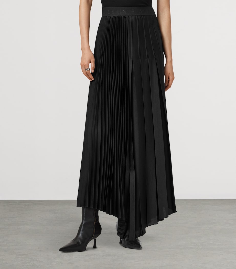 Black Pleated Jax Maxi Skirt