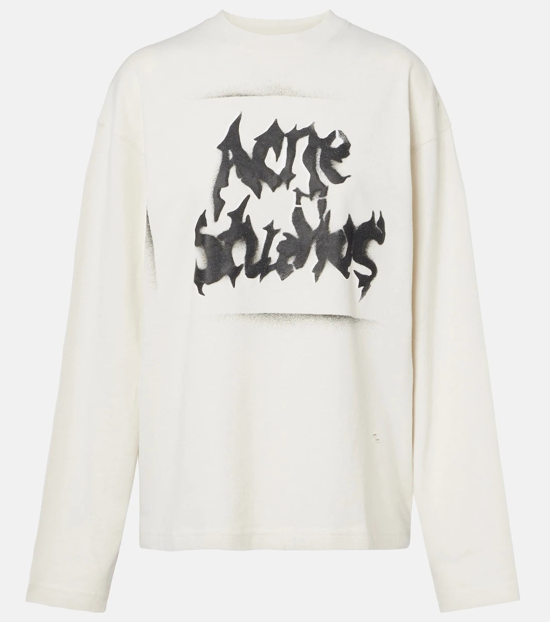Acne Studios - سويت شيرت من مزيج القطن والجرسي بشعار العلامة
