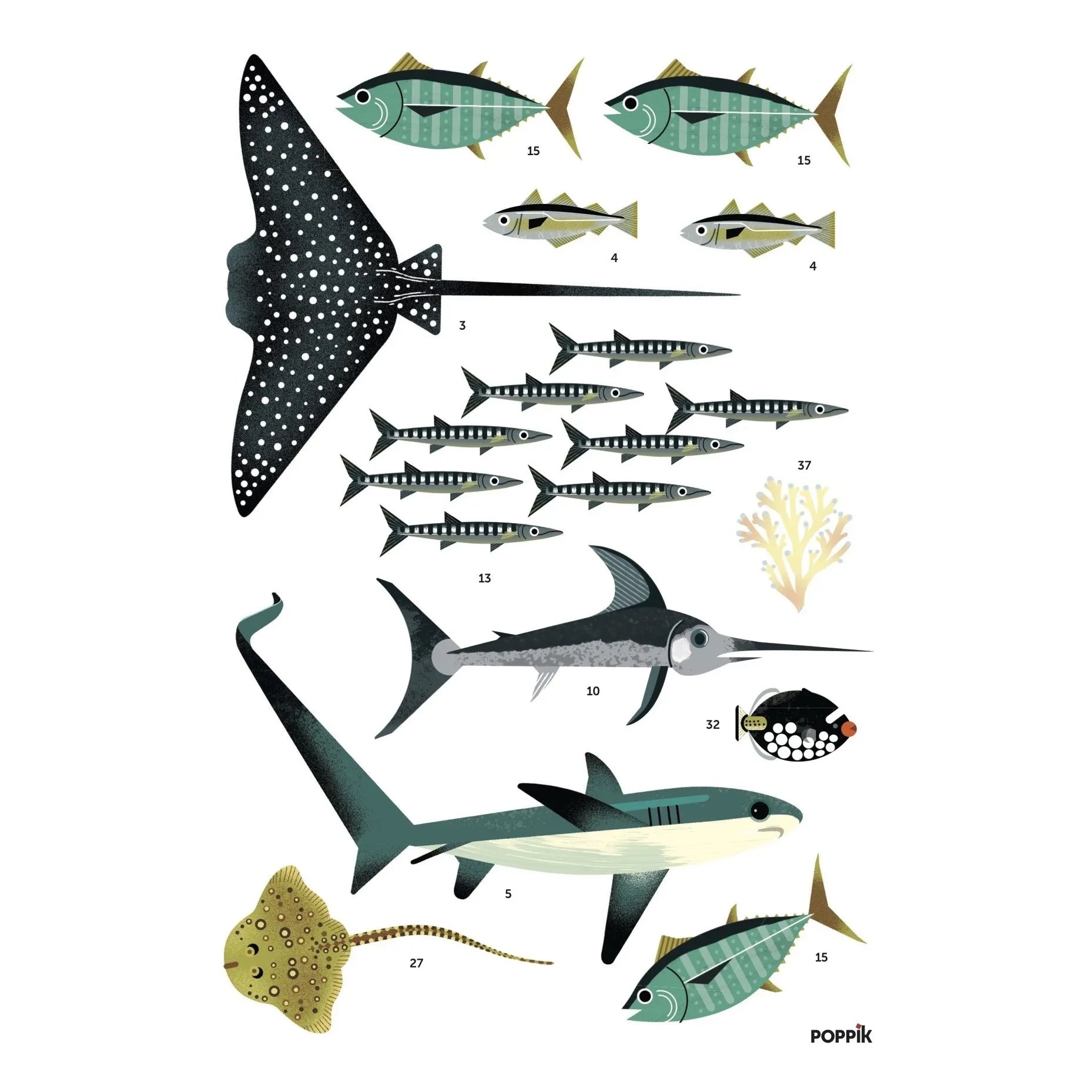 Poppik - Ocean Poster+ Stickers
