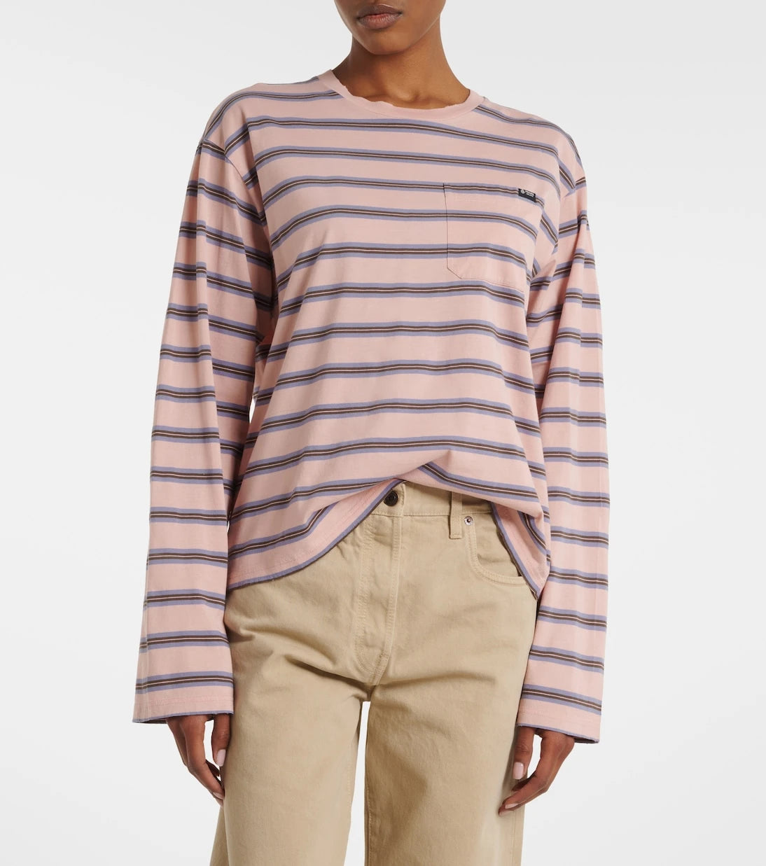 Prada - Striped cotton jersey top