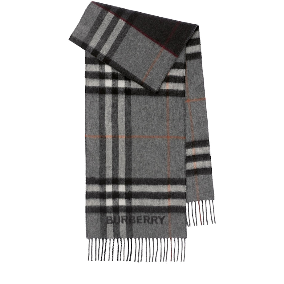 Cashmere Contrast Check Scarf